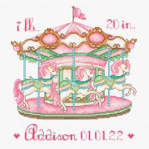 Kit point de croix - Letistitch - Bébé Caroussel - Fille