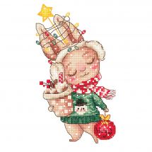 Kit d'ornement à broder - Letistitch - Lapin de Noël