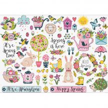 Kit broderie point de croix - Letistitch - Sampler Printemps