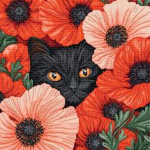 Kit broderie point de croix - Letistitch - Yeux de coquelicots