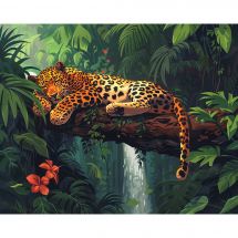Kit de broderie Diamant - Letistitch - Léopard sur sa branche