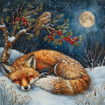 Kit de broderie Diamant - Letistitch - Renard dormant