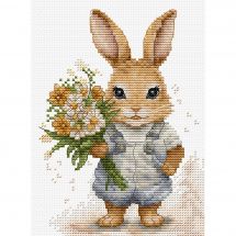 Kit broderie point de croix - Luca-S - La surprise du lapin