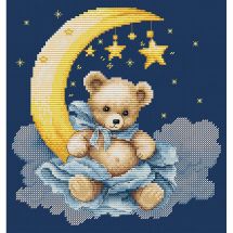 Kit broderie point de croix - Luca-S - L'univers de Teddy Bear