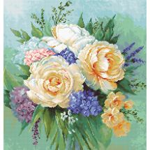 Kit broderie point de croix - Luca-S - Bouquet floral