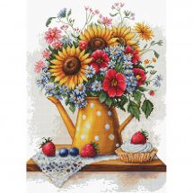 Kit broderie point de croix - Luca-S - Fleurs d'été