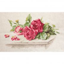 Kit broderie point de croix - Luca-S - Roses rouges