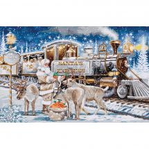 Kit broderie point de croix - Luca-S - Locomotive Santa Express