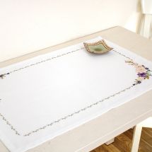 Kit de chemin de table à broder - Luca-S - Composition de fleurs 1