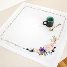 Kit de chemin de table à broder - Luca-S - Composition de fleurs 2