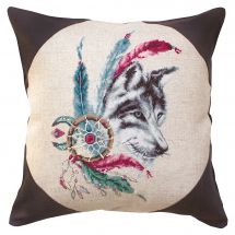 Kit de coussin à broder - Luca-S - Esprit du loup