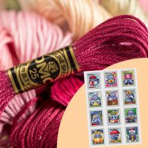 Fil à broder - LunarFoxStitch - Lot de fils seul - Calendrier des P'tits Pigeons