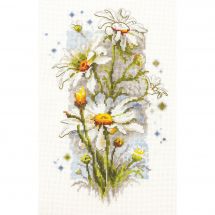 Kit broderie point de croix - Magic Needle - Marguerites blanches