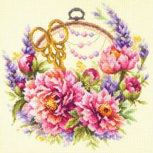 Kit broderie point de croix - Magic Needle - Pivoines pour couturière