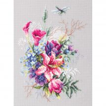 Kit broderie point de croix - Magic Needle - Tulipes et lilas