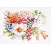 Kit broderie point de croix - Magic Needle - Douces fleurs