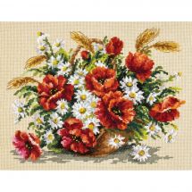 Kit broderie point de croix - Magic Needle - Bouquet de fleurs sauvages