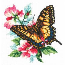 Kit broderie point de croix - Magic Needle - Papillon machaon