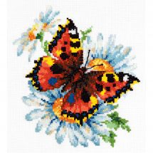 Kit point de croix - Magic Needle - Papillon et marguerites