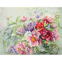 Kit point de croix - Magic Needle - Pivoines et hortensias