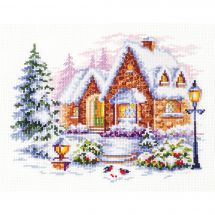 Kit broderie point de croix - Magic Needle - Maison d'hiver