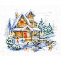 Kit broderie point de croix - Magic Needle - Cottage d'hiver