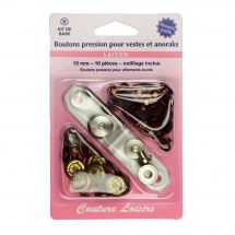 Boutons pression - Couture loisirs - Kit boutons pression pour vestes et anoraks