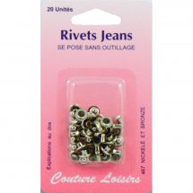 Oeillets et rivets - Couture loisirs - Rivets Jeans - 7 mm argent