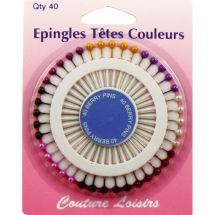 Epingles - Couture loisirs - Epingles tête de couleurs