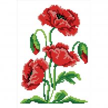 Kit point de croix - Luc Créations - Coquelicots