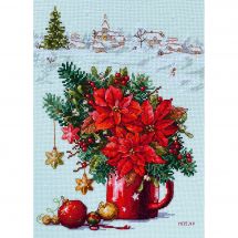 Kit broderie point de croix - Merejka - Joyeuses fêtes