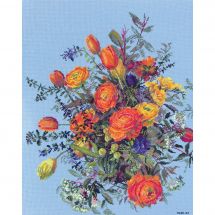 Kit broderie point de croix - Merejka - Pétales ensoleillés