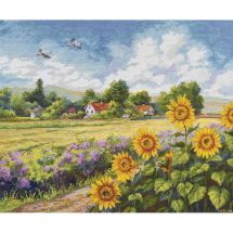 Kit broderie point de croix - Merejka - Chemin de la maison