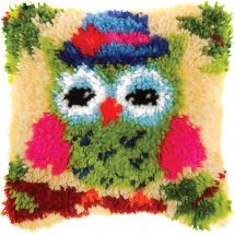 Kit de coussin point noué - Orchidéa - Monsieur hibou