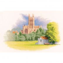 Kit broderie point de croix - Héritage - Cathédrale de Worcester