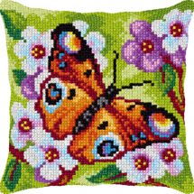 Kit de coussin gros trous - Orchidéa - Joli papillon