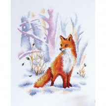 Kit broderie point de croix - MP Studia - Renard dans la neige