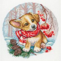 Kit broderie point de croix - MP Studia - Une promenade en forêt