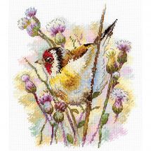 Kit broderie point de croix - MP Studia - Chardonneret élégant