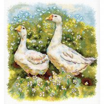 Kit broderie point de croix - MP Studia - Marche des oies