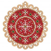 Kit d'ornement à broder - MP Studia - Boule de Noël rouge