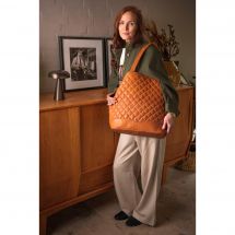 Rangement cuir tricot - Muud - Sac shopper Betsy XL - Whisky