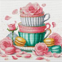 Kit broderie point de croix - Nova Sloboda - Macarons Ladurée