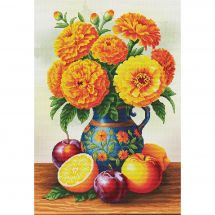 Kit broderie point de croix - Nova Sloboda - Bouquet de soucis