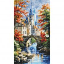 Kit broderie point de croix - Nova Sloboda - Paysage avec château