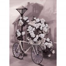 Kit de broderie avec perles - Nova Sloboda - Vélo fleuri