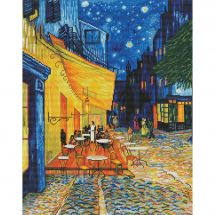 Kit broderie point de croix - Nova Sloboda - Terrasse du café le soir d'après Van Gogh