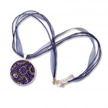 Kit de bijoux à broder perles - Life is beautiful - Pendentif blues
