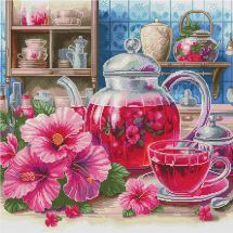 Kit broderie point de croix - Nova Sloboda - Thé hibiscus