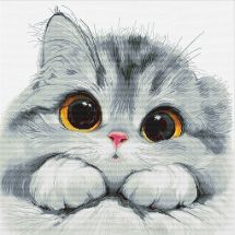 Kit broderie point de croix - Nova Sloboda - Chaton timide
